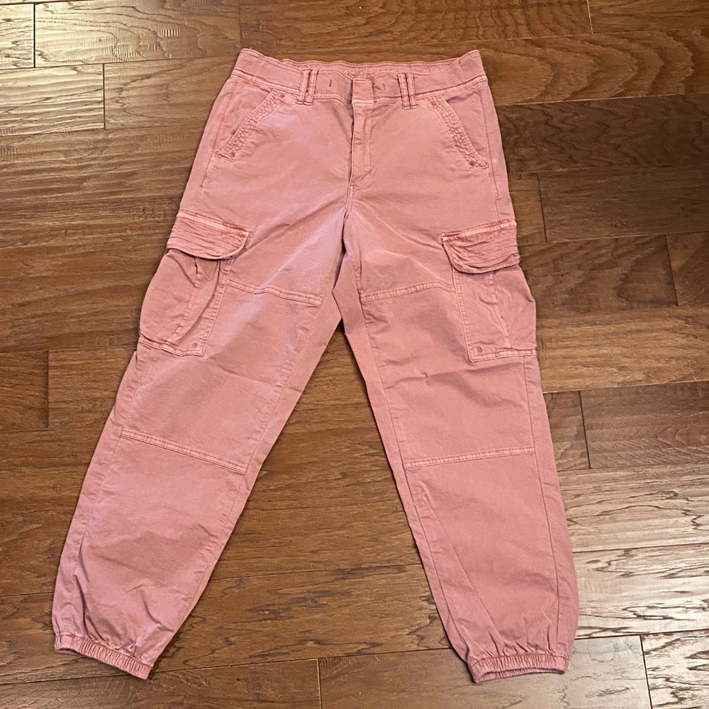 GUC American Eagle Pink Cargo Joggers Size US 12 Long